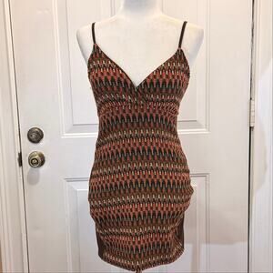 Voice of Insiders VOI_C Retro Chevron Knit Bodycon Mini Dress M